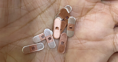 Shipment notat argento inlay habena