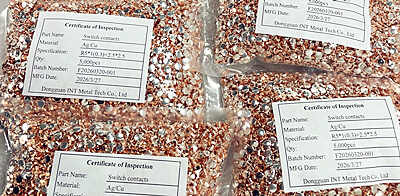 Firma traditio pro argenteis contactus AgCu Bimetal rivets